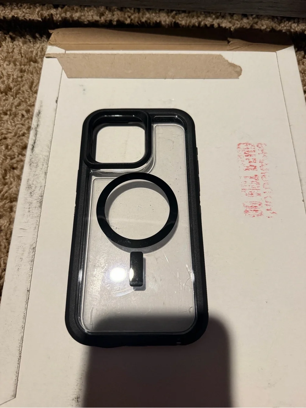 Clear Black MagSafe-Compatible Phone Case
